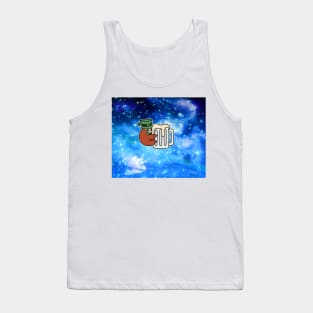 Leprechaun Sloth Beer Mug Night Sky Tank Top